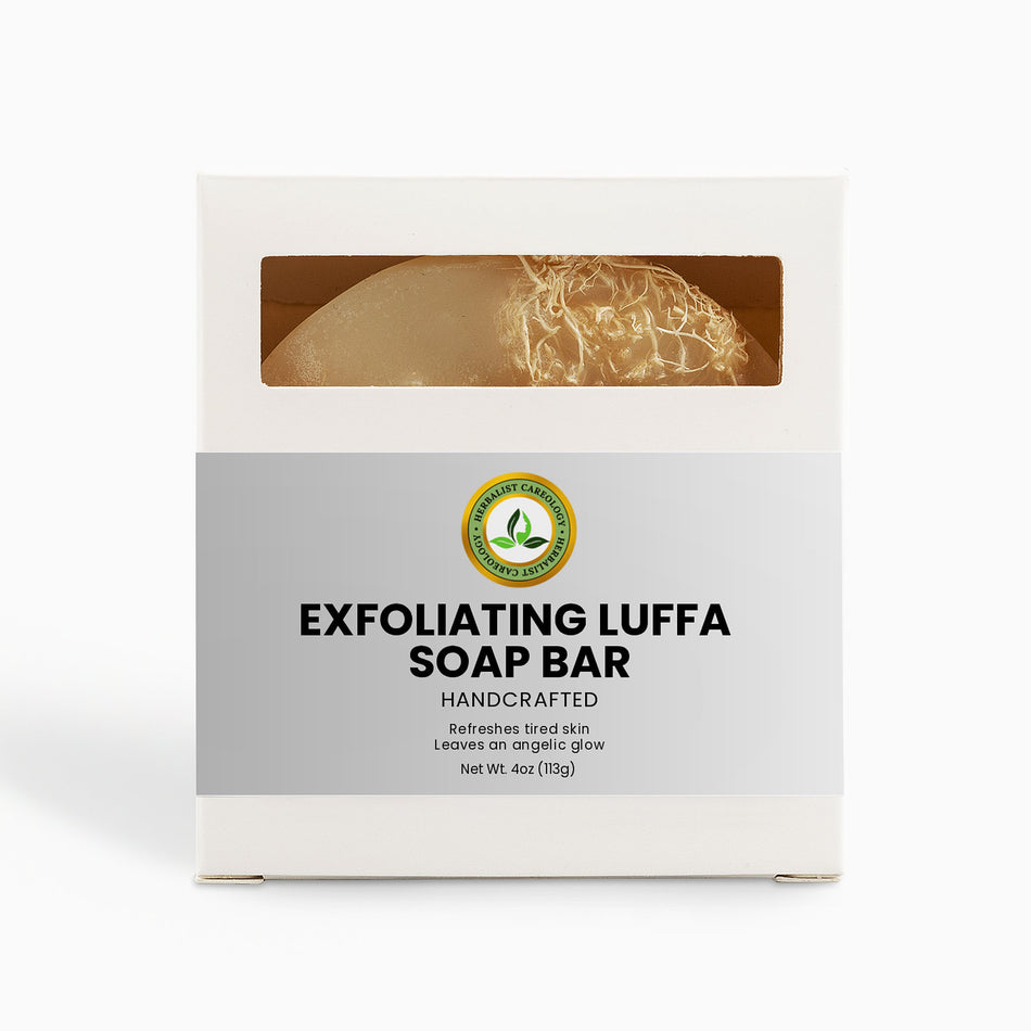 Exfoliating Luffa Soap Bar for dry skin