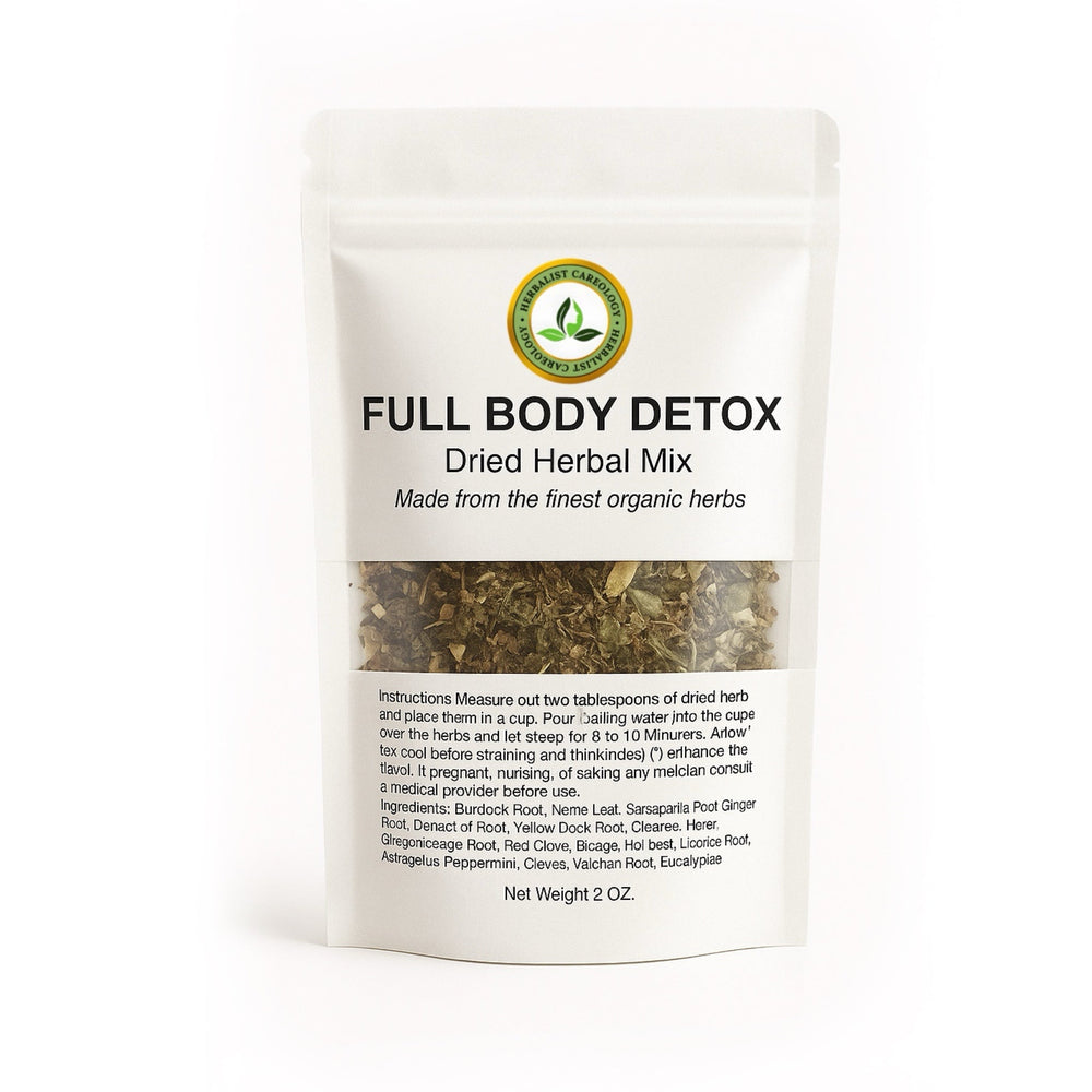Full Detox Tea - Herbal Mix for Lung, Liver, Kidney Cleanse in eco-friendly packaging.