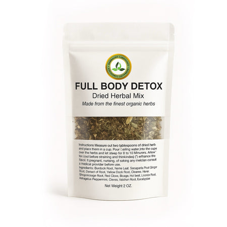 Full Detox Tea - Herbal Mix for Lung, Liver, Kidney Cleanse in eco-friendly packaging.